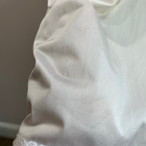 Vintage Lorraine Satin Romantic Cream Full Slip Night Gown Size Tall 36 - Picture 5 of 9